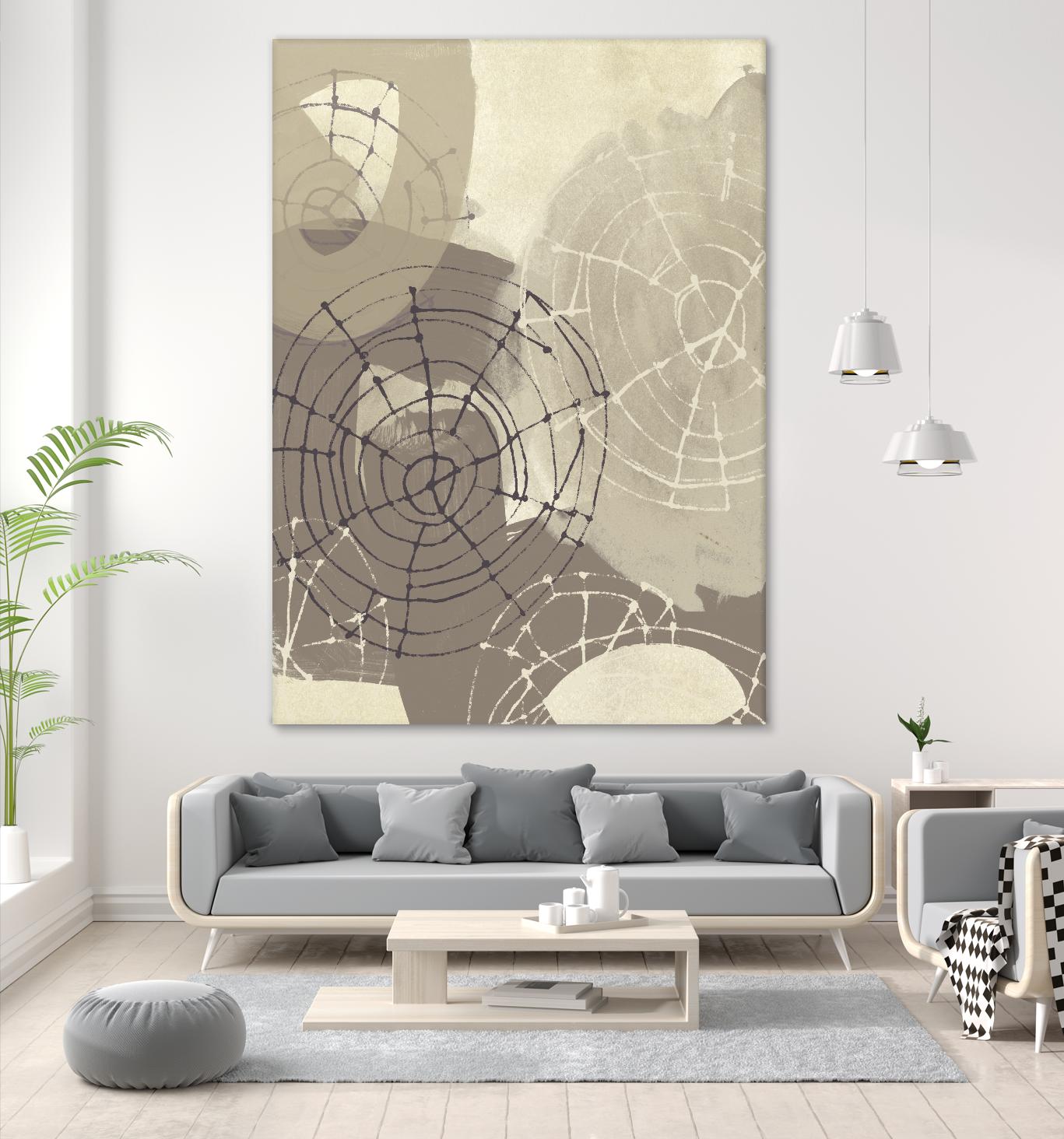 Spiral Gesture II by June Erica Vess on GIANT ART - brown abstract