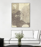 Spiral Gesture II by June Erica Vess on GIANT ART - brown abstract