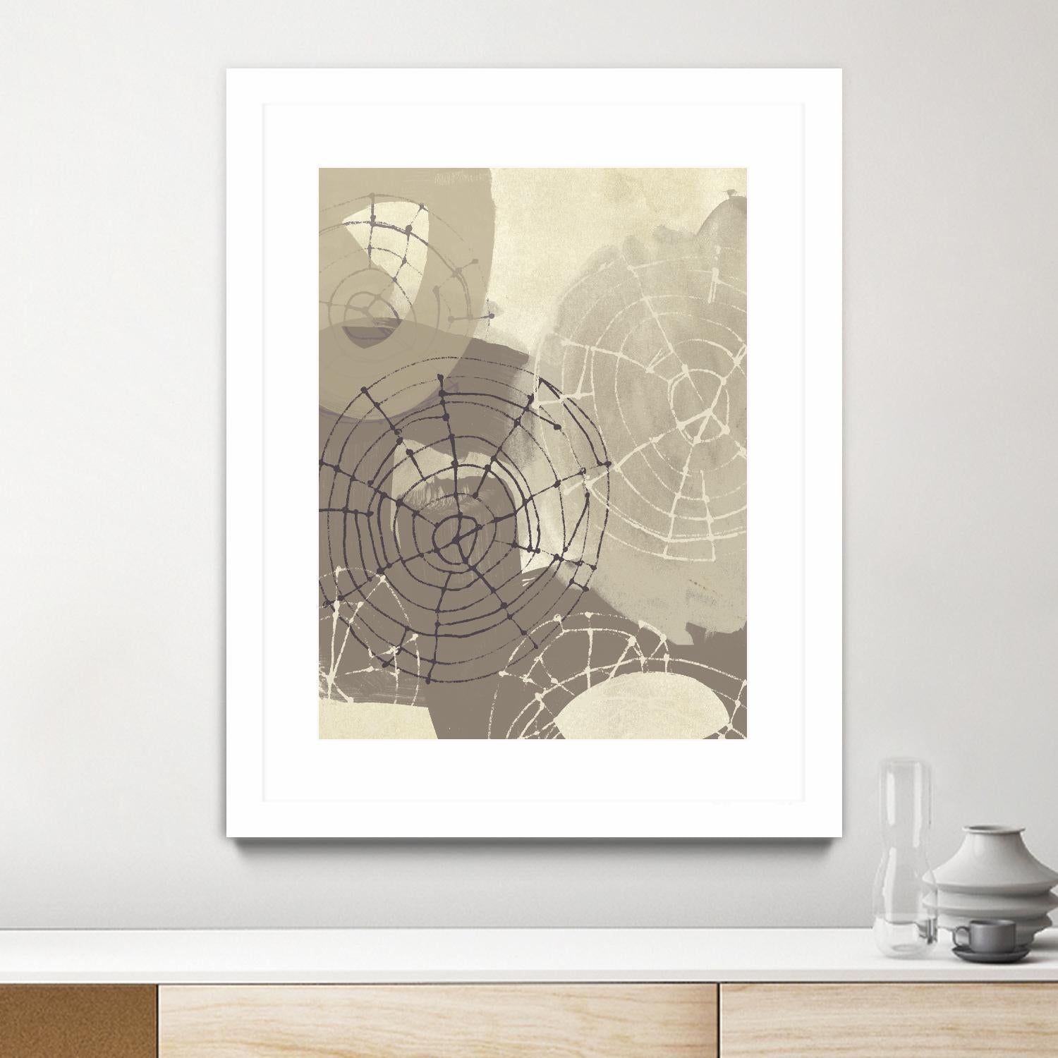 Spiral Gesture II by June Erica Vess on GIANT ART - brown abstract