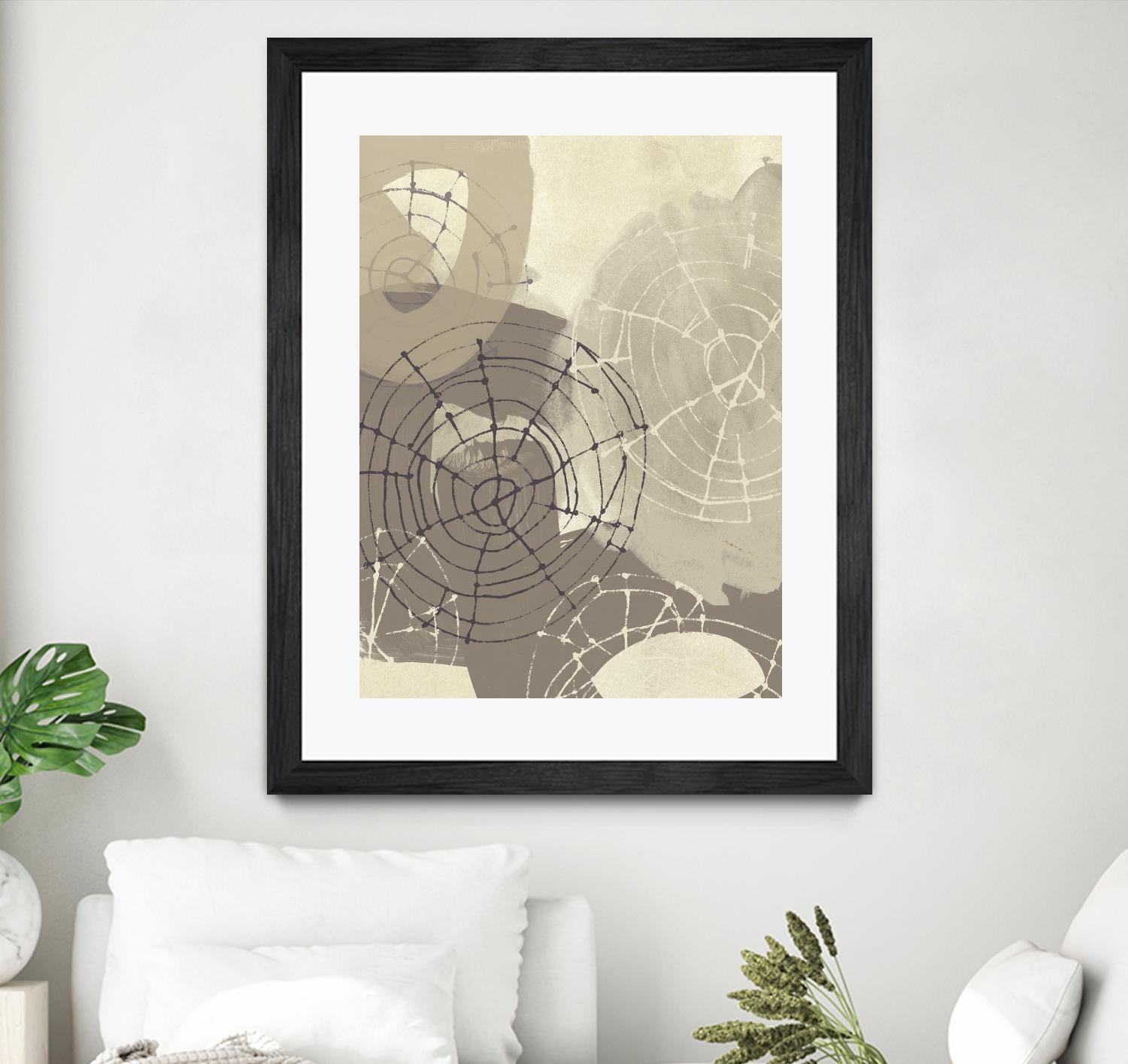 Spiral Gesture II by June Erica Vess on GIANT ART - brown abstract