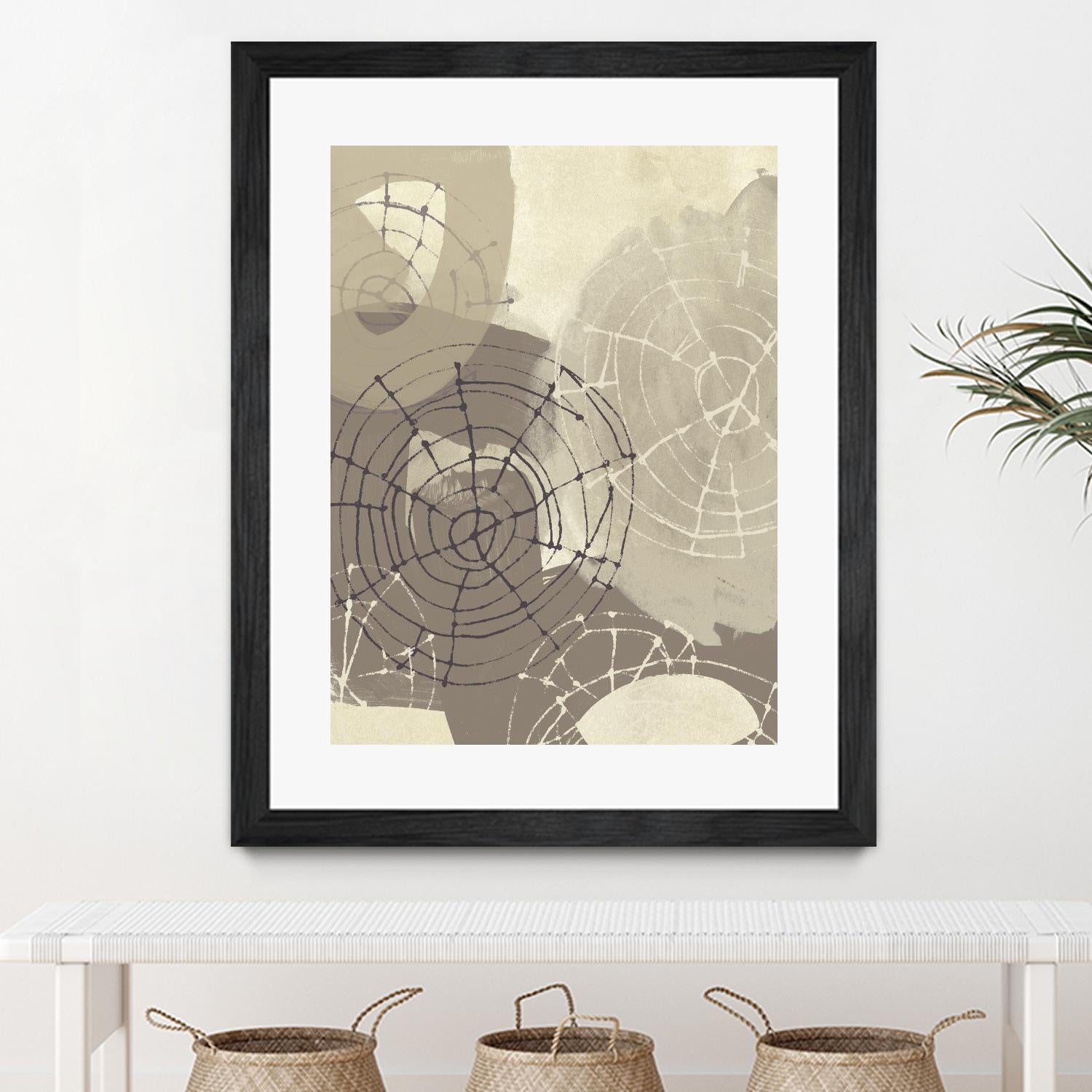 Spiral Gesture II by June Erica Vess on GIANT ART - brown abstract