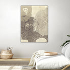 Spiral Gesture II by June Erica Vess on GIANT ART - brown abstract