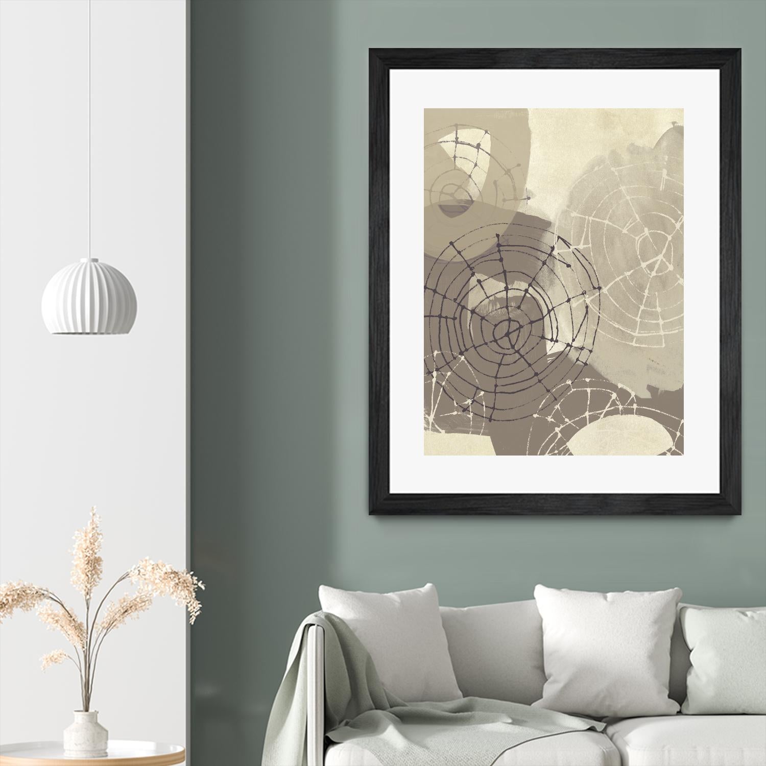 Spiral Gesture II by June Erica Vess on GIANT ART - brown abstract