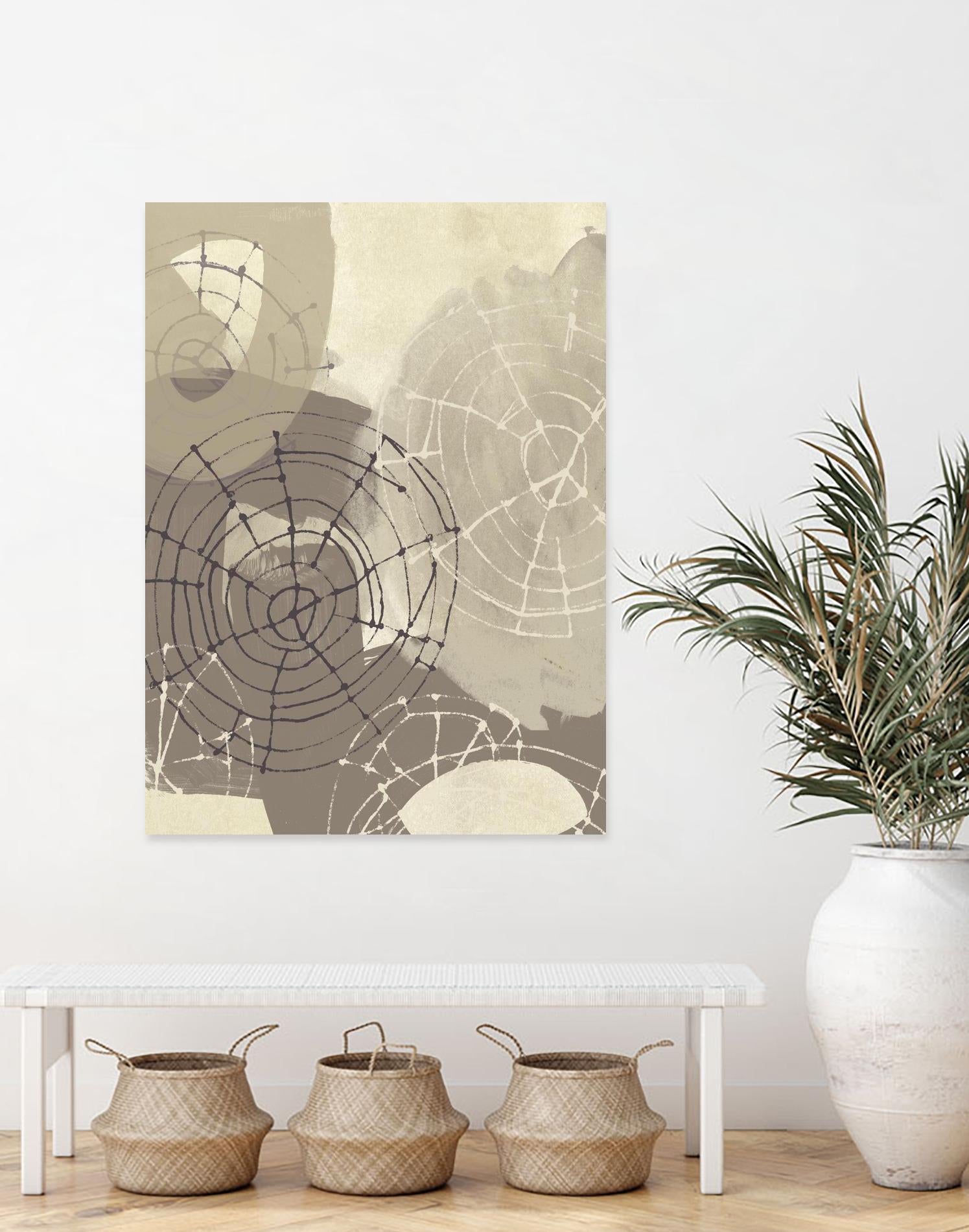 Spiral Gesture II by June Erica Vess on GIANT ART - brown abstract