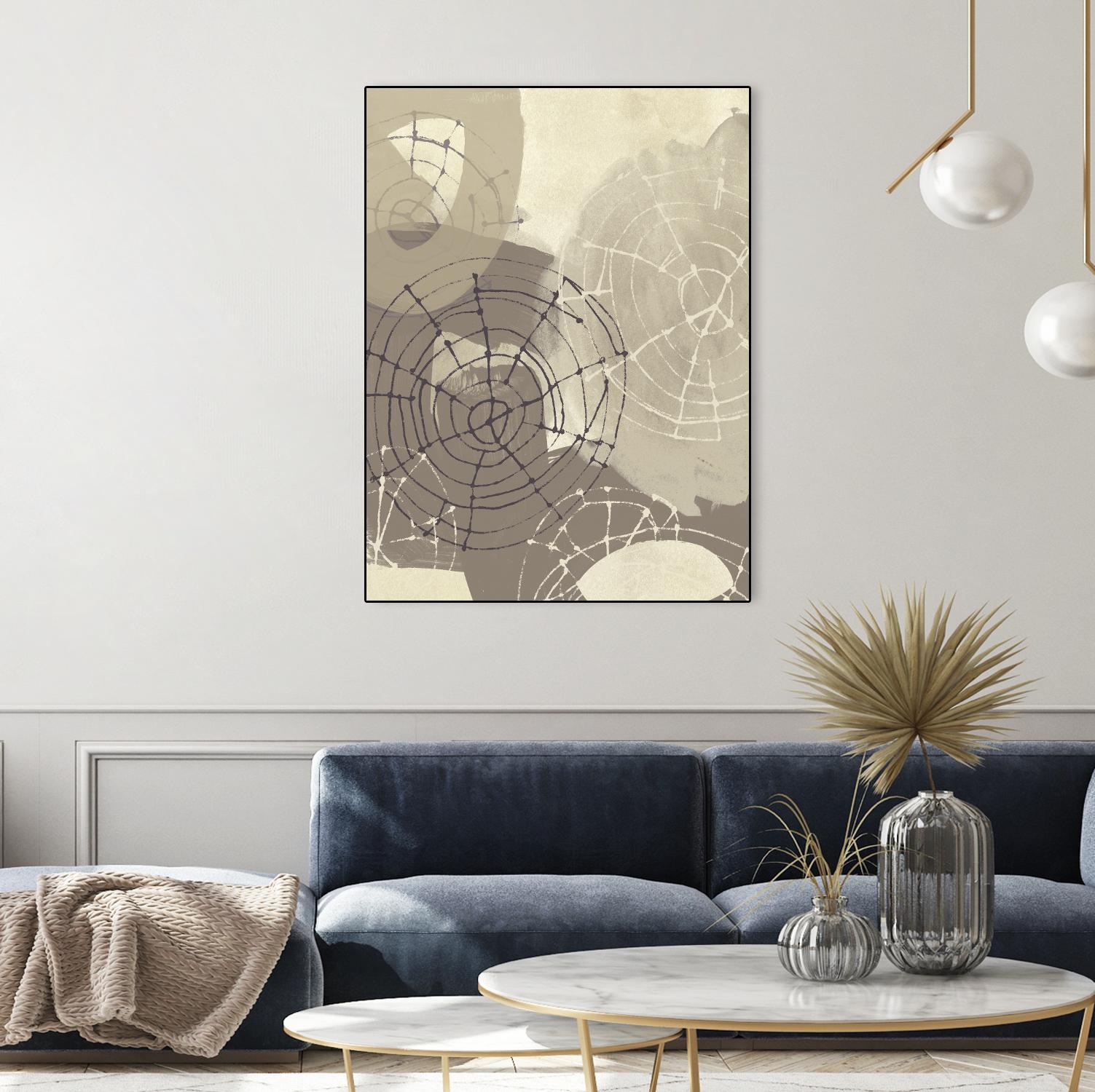 Spiral Gesture II by June Erica Vess on GIANT ART - brown abstract