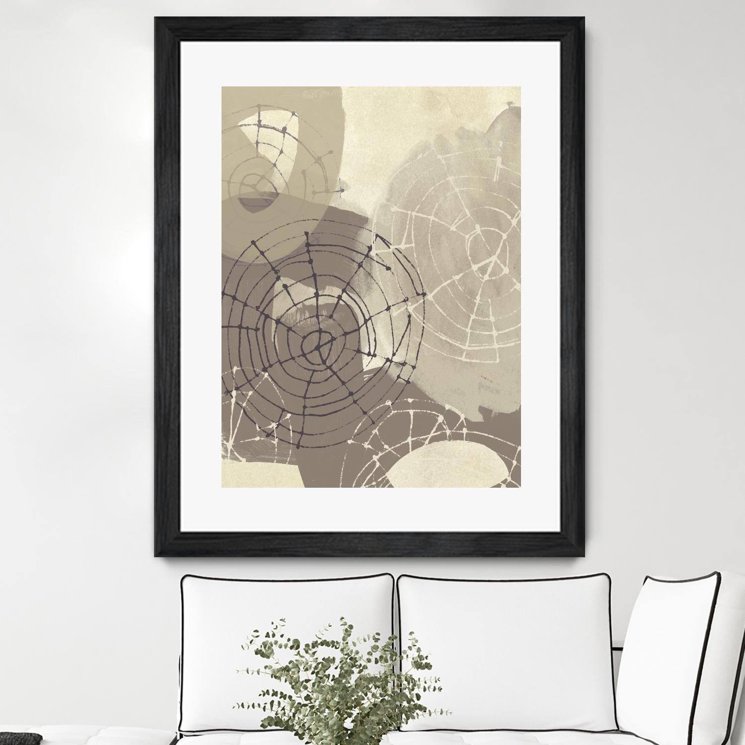 Spiral Gesture II by June Erica Vess on GIANT ART - brown abstract