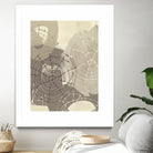 Spiral Gesture II by June Erica Vess on GIANT ART - brown abstract