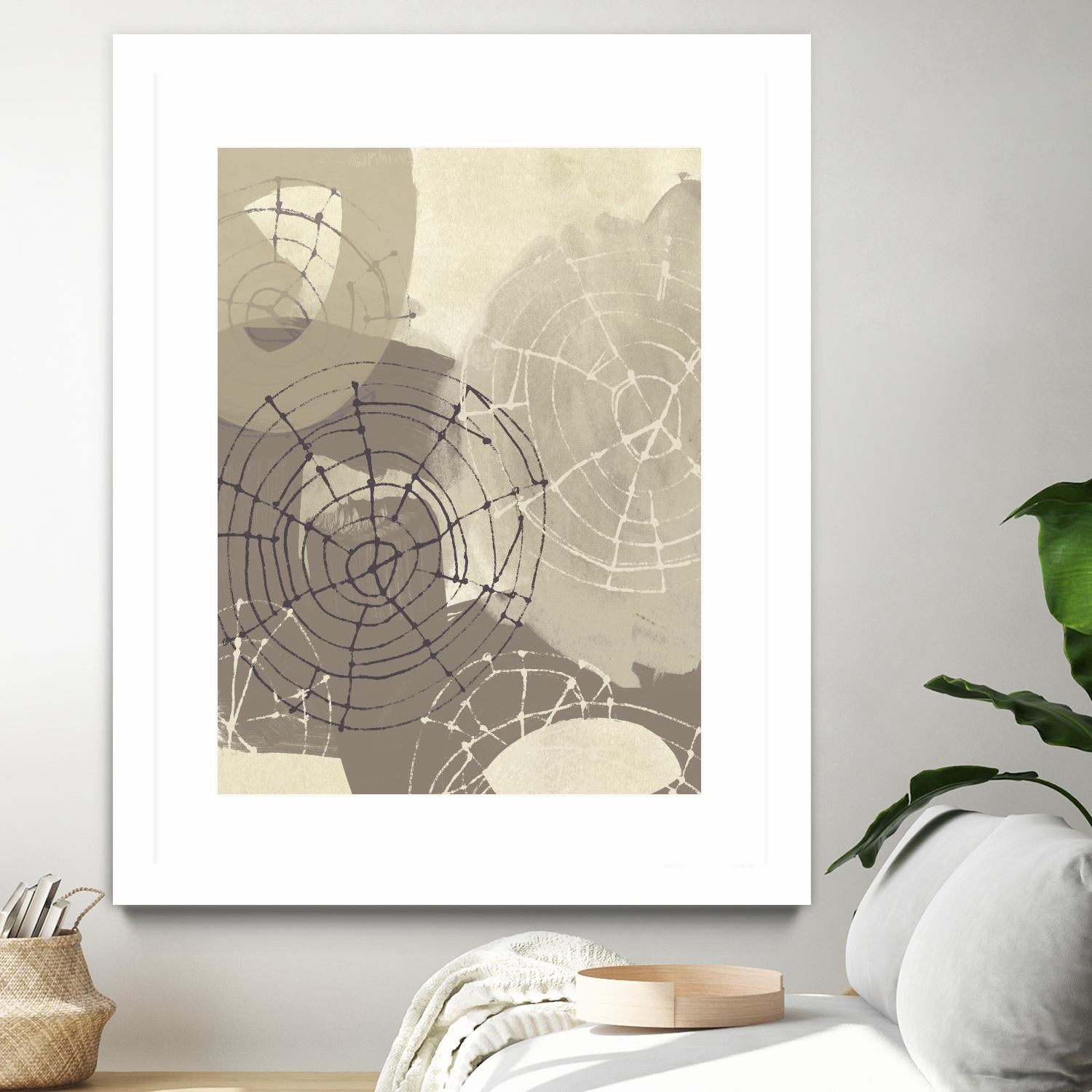 Spiral Gesture II by June Erica Vess on GIANT ART - brown abstract