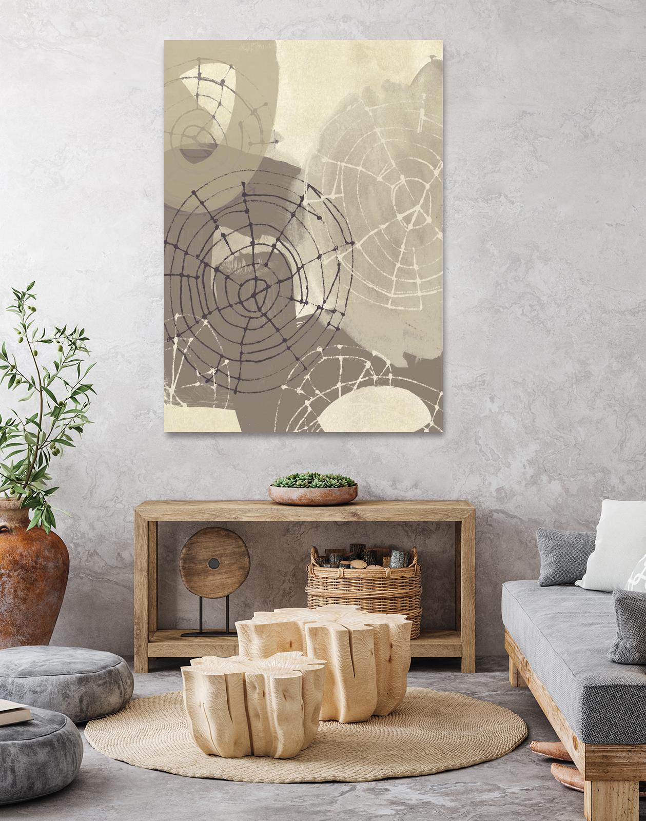 Spiral Gesture II by June Erica Vess on GIANT ART - brown abstract