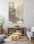 Spiral Gesture II by June Erica Vess on GIANT ART - brown abstract