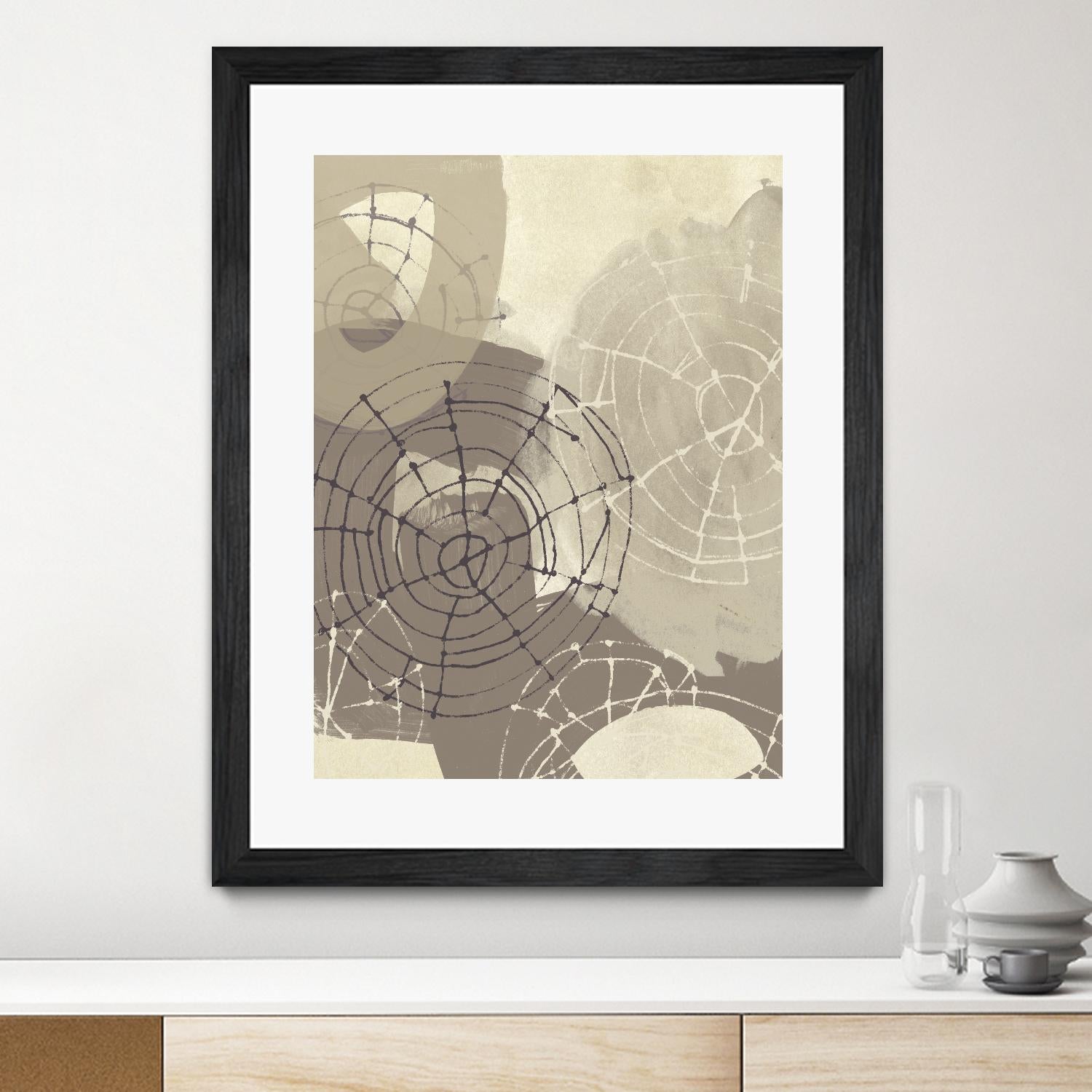 Spiral Gesture II by June Erica Vess on GIANT ART - brown abstract