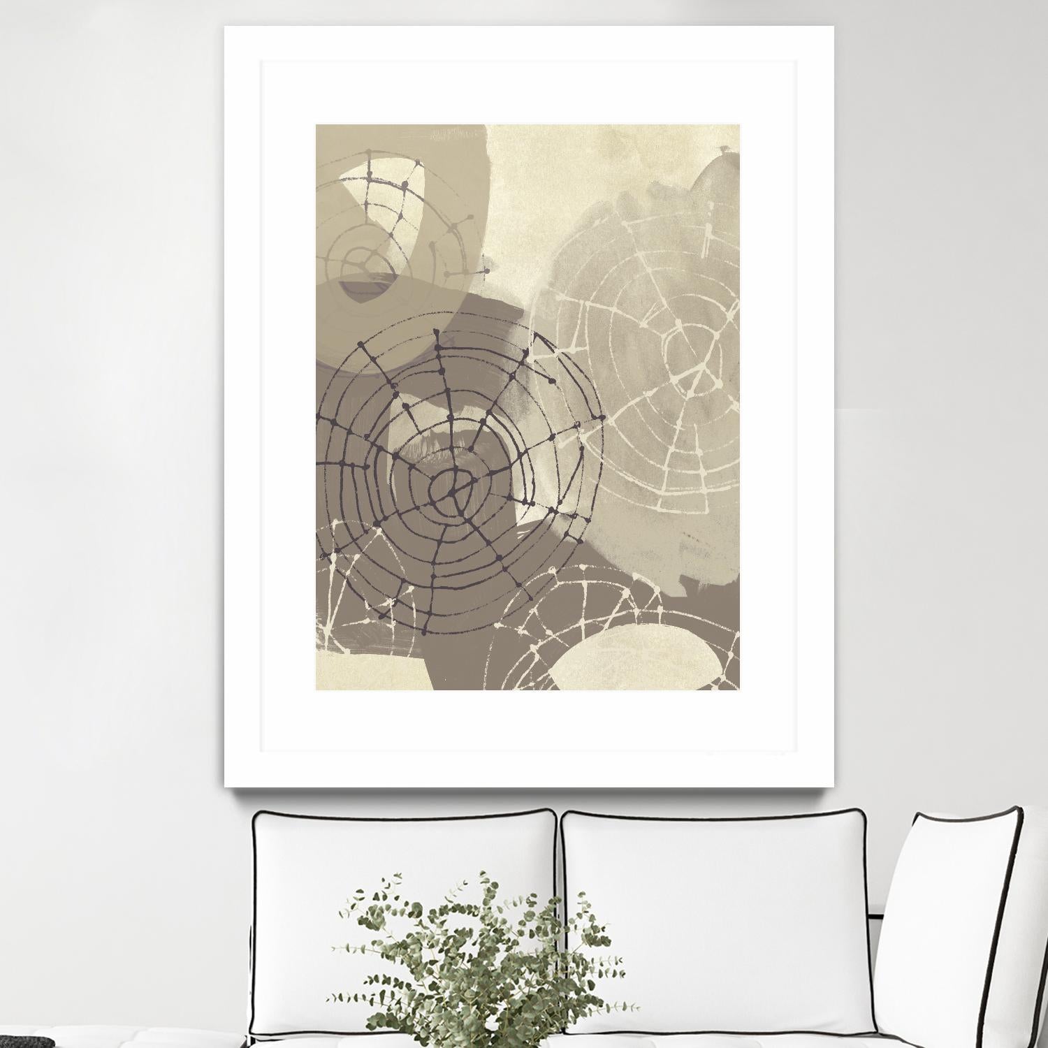 Spiral Gesture II by June Erica Vess on GIANT ART - brown abstract