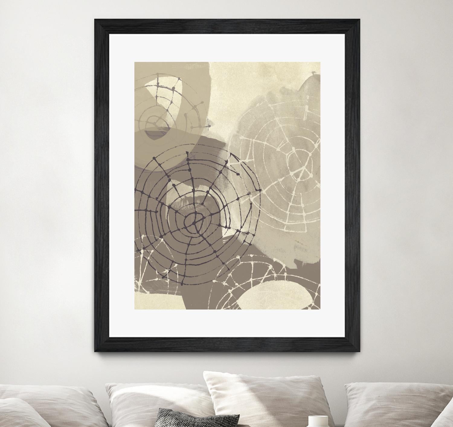 Spiral Gesture II by June Erica Vess on GIANT ART - brown abstract