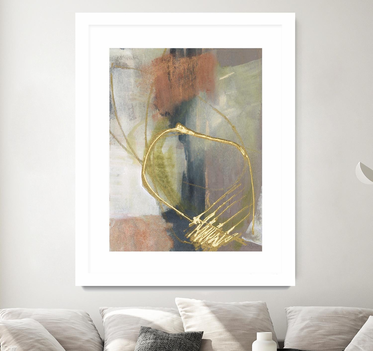 Burnished Loops I by Jennifer Goldberger on GIANT ART - gold abstract