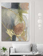 Burnished Loops II by Jennifer Goldberger on GIANT ART - gold abstract