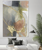 Burnished Loops II by Jennifer Goldberger on GIANT ART - gold abstract