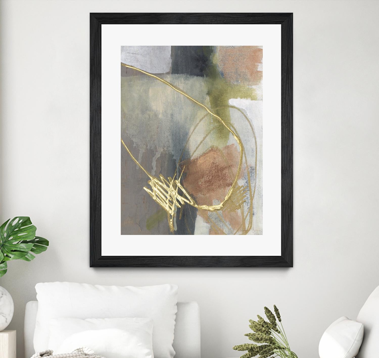 Burnished Loops II by Jennifer Goldberger on GIANT ART - gold abstract