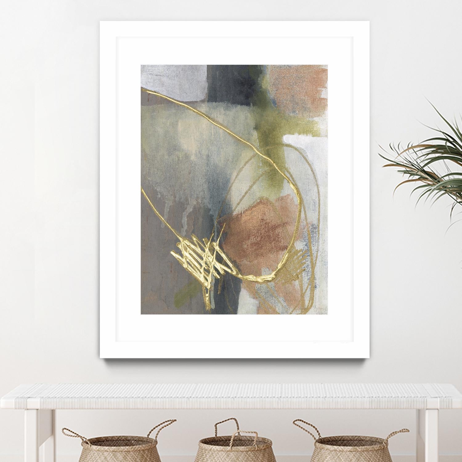 Burnished Loops II by Jennifer Goldberger on GIANT ART - gold abstract