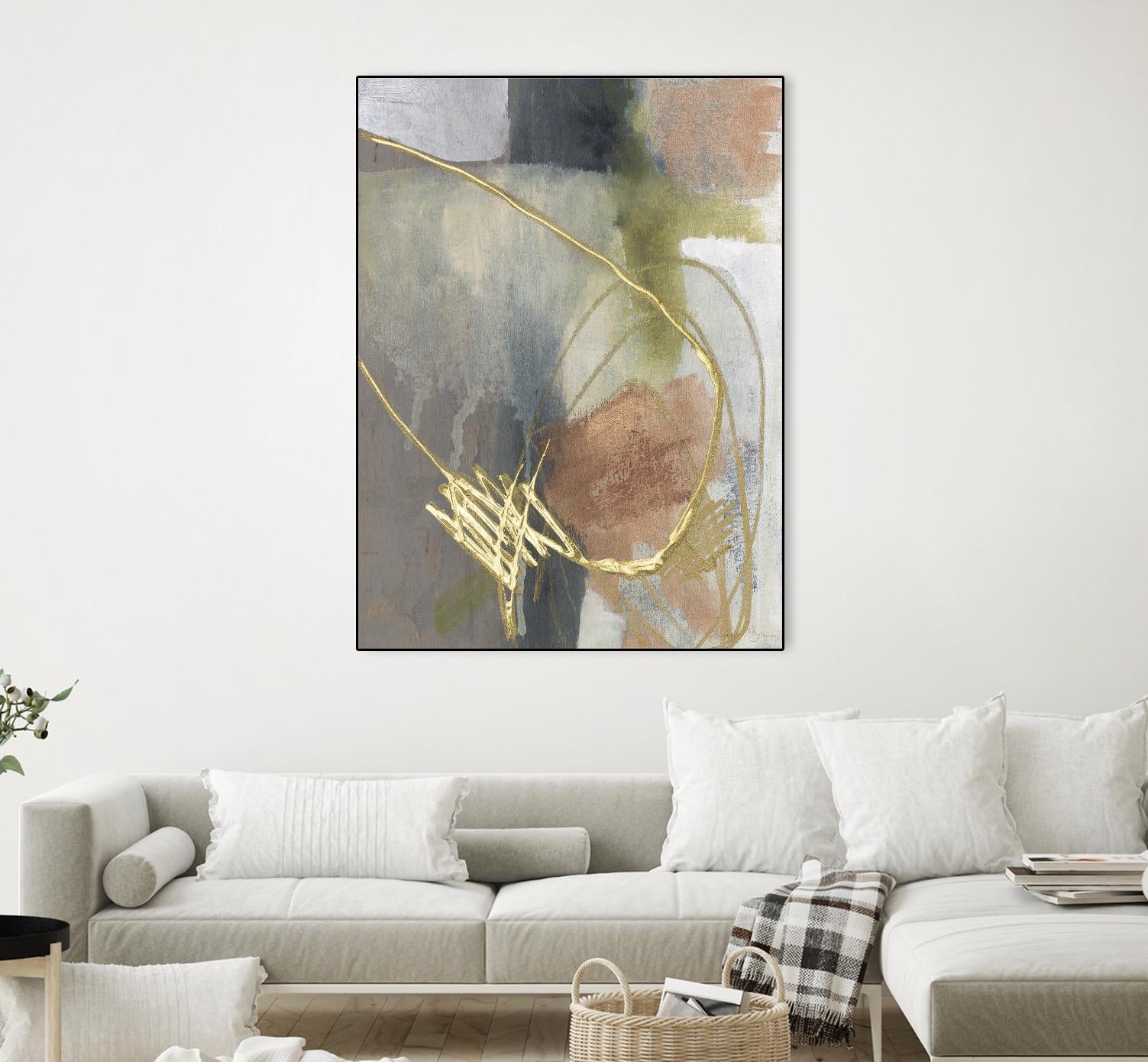 Burnished Loops II by Jennifer Goldberger on GIANT ART - gold abstract