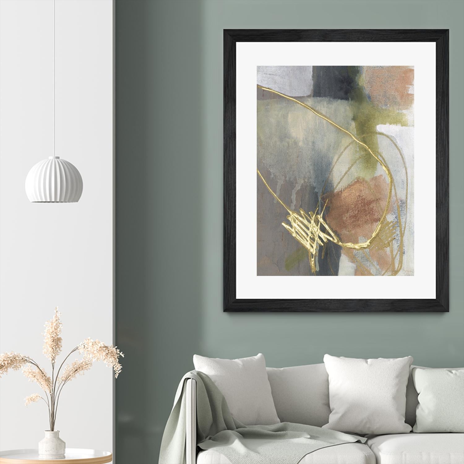 Burnished Loops II by Jennifer Goldberger on GIANT ART - gold abstract