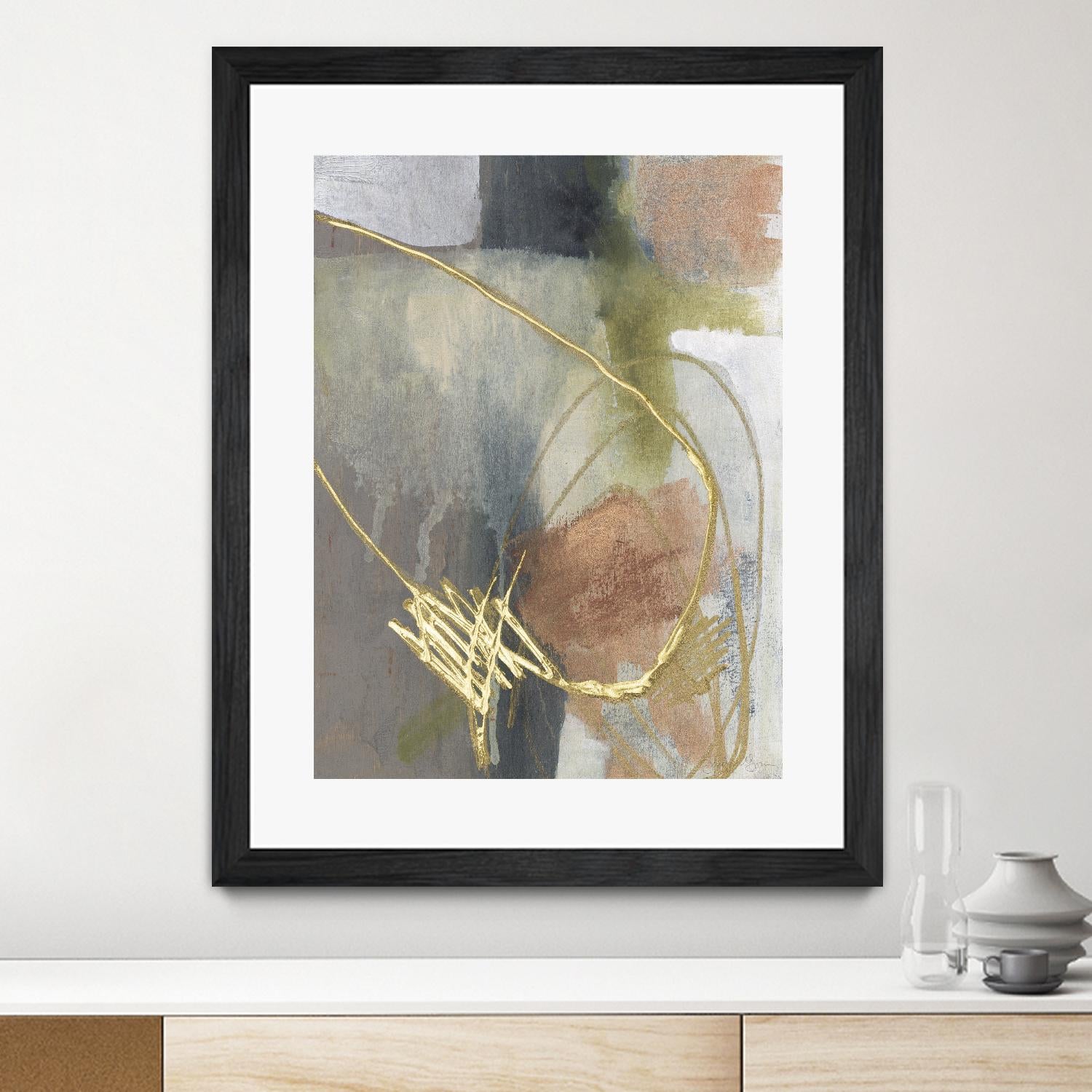 Burnished Loops II by Jennifer Goldberger on GIANT ART - gold abstract