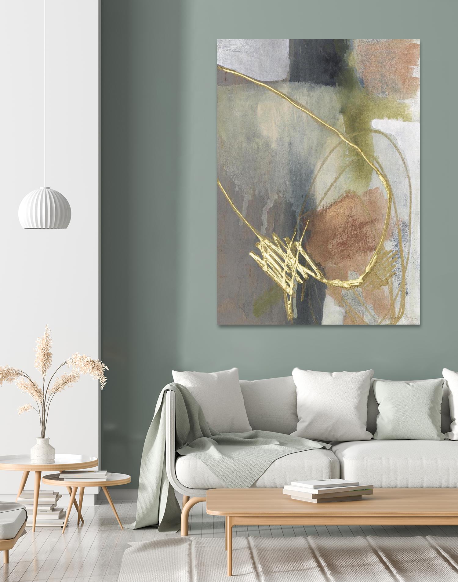 Burnished Loops II by Jennifer Goldberger on GIANT ART - gold abstract