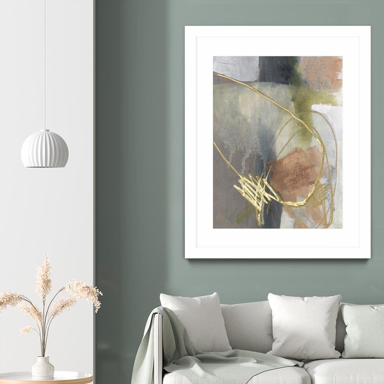 Burnished Loops II by Jennifer Goldberger on GIANT ART - gold abstract