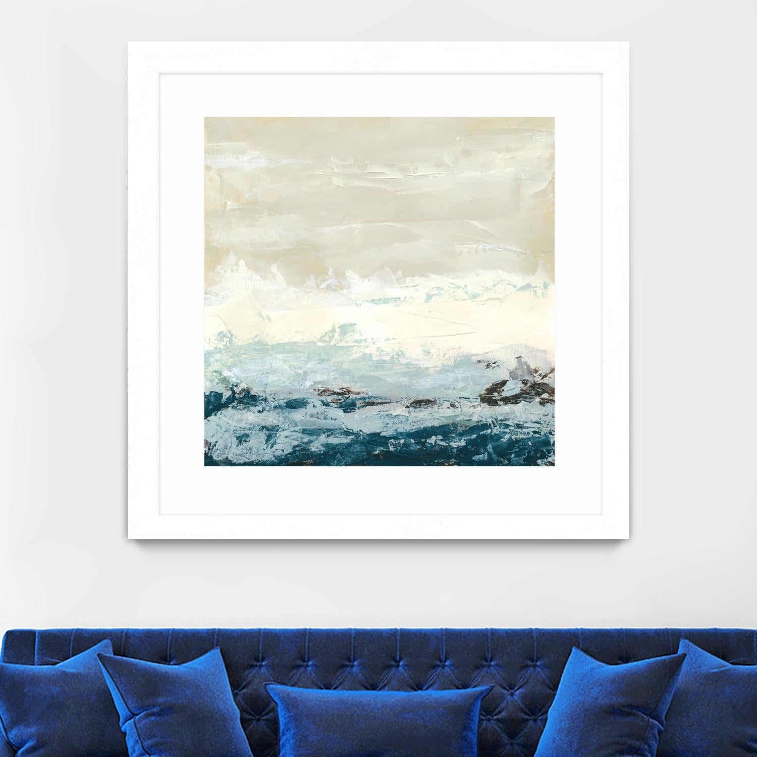 Coastal Currents I by June Erica Vess on GIANT ART - blue abstract