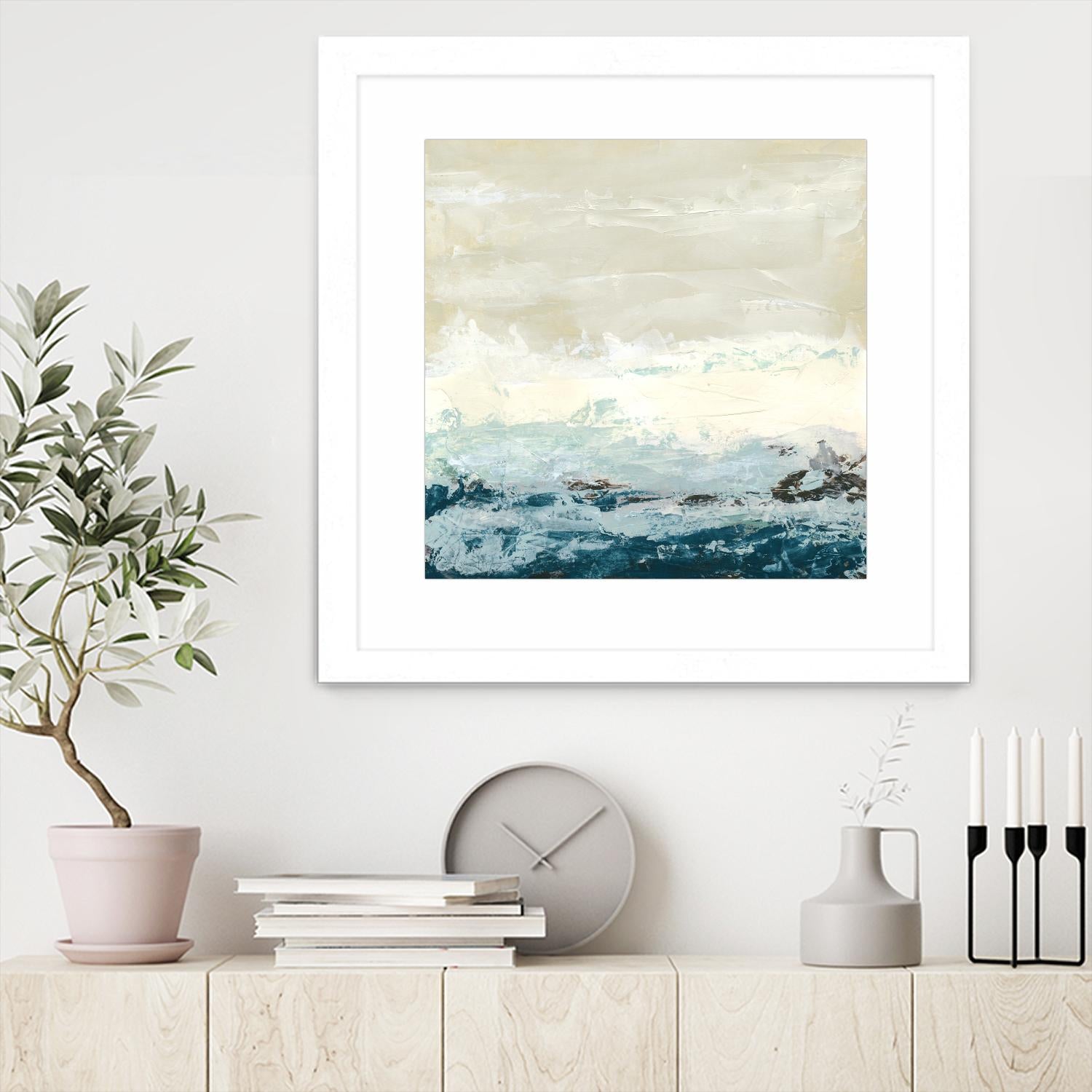 Coastal Currents I by June Erica Vess on GIANT ART - blue abstract