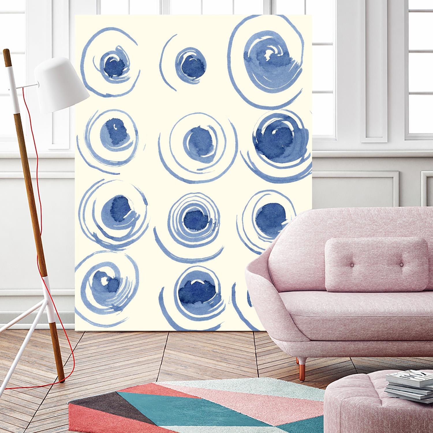 Macrame Blue II by Vanna Lam on GIANT ART - blue abstract