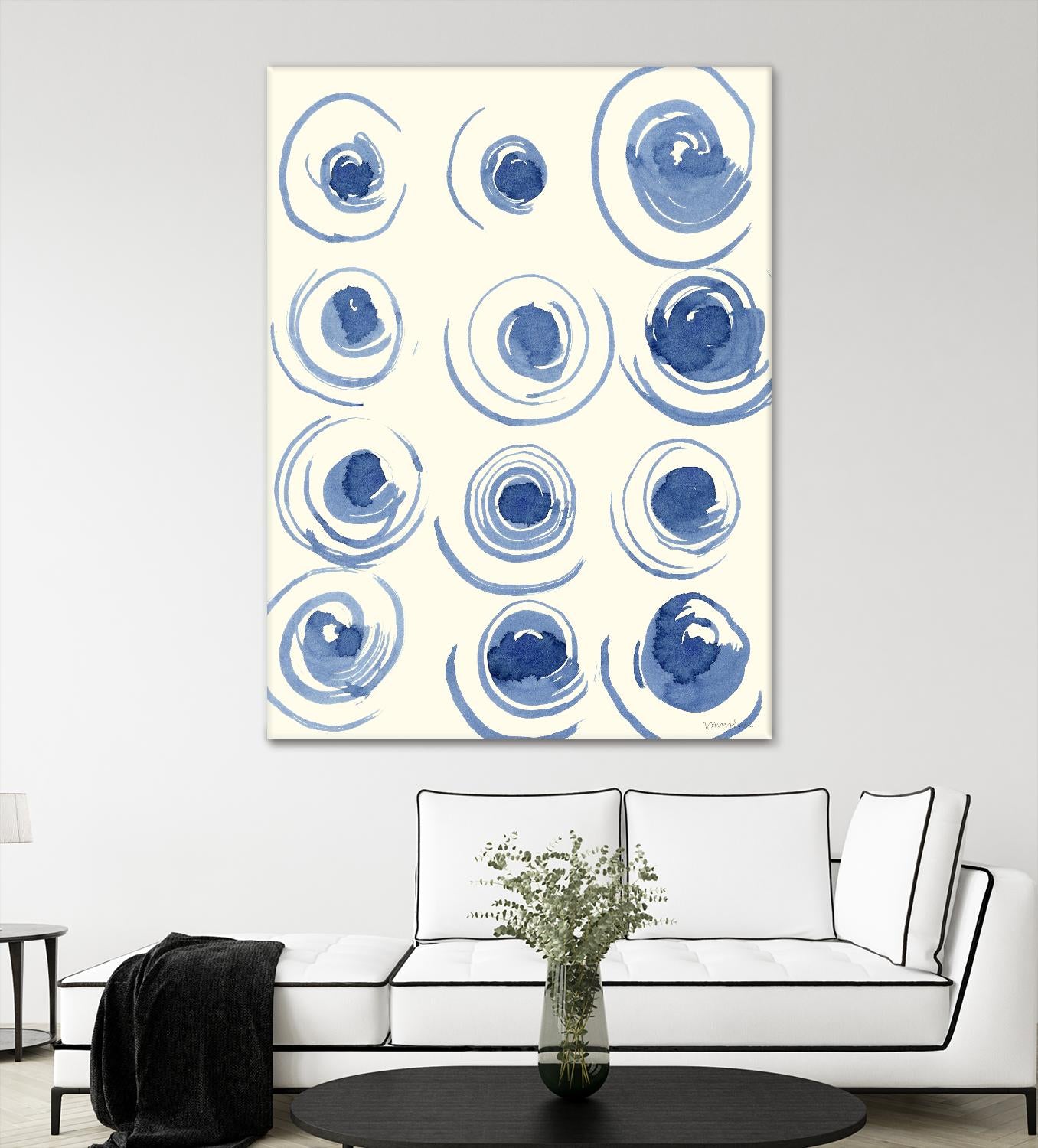 Macrame Blue II by Vanna Lam on GIANT ART - blue abstract