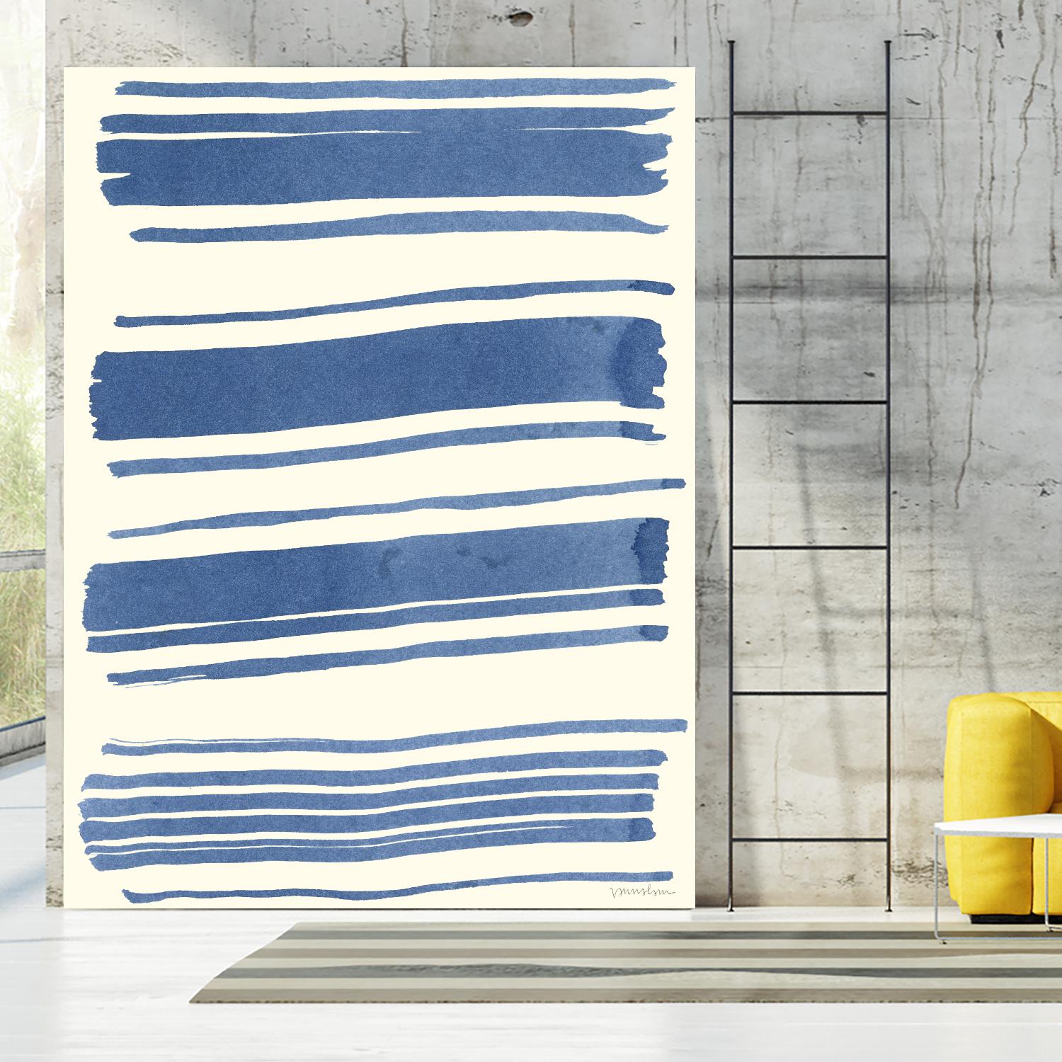 Macrame Blue III by Vanna Lam on GIANT ART - blue abstract