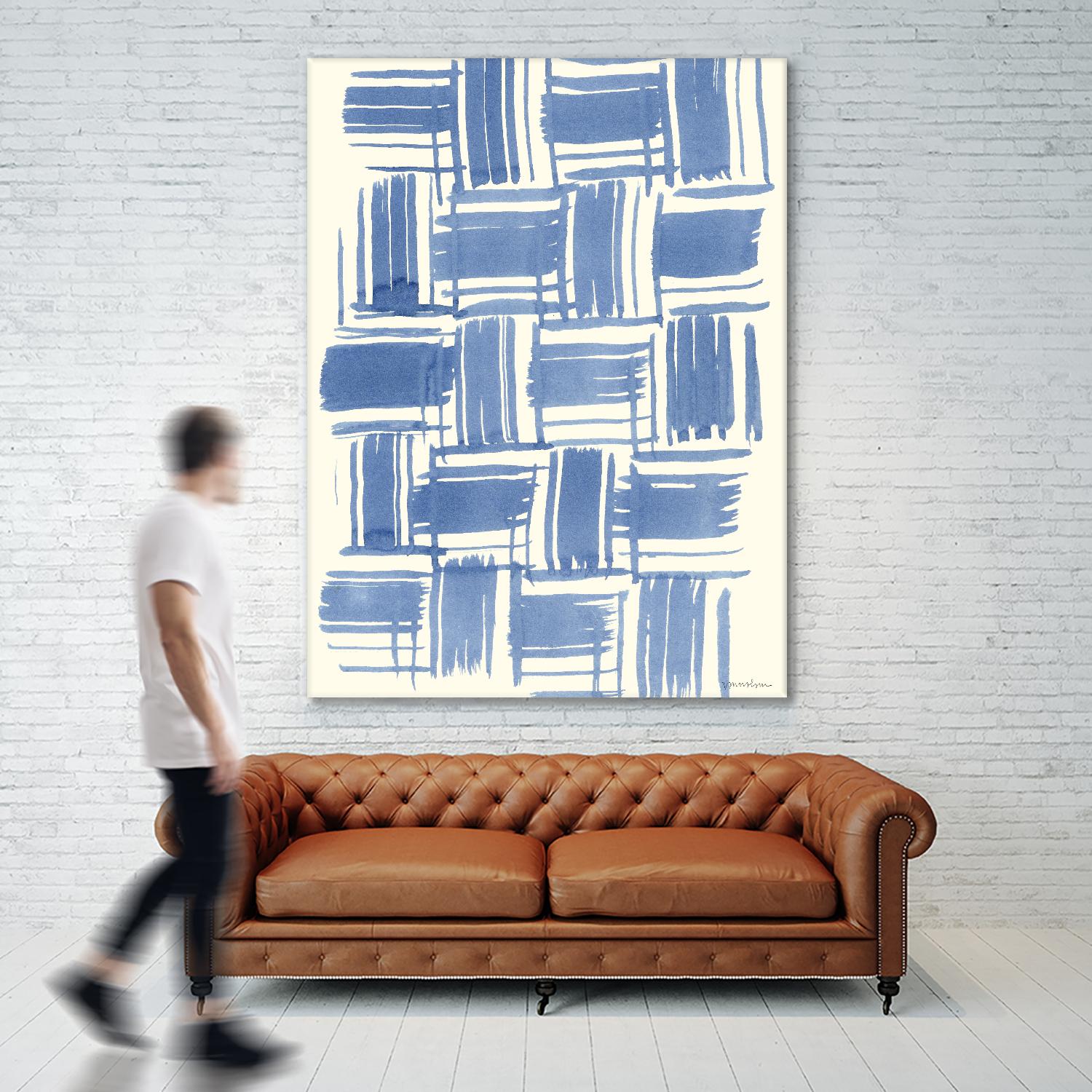 Macrame Blue VI by Vanna Lam on GIANT ART - blue abstract