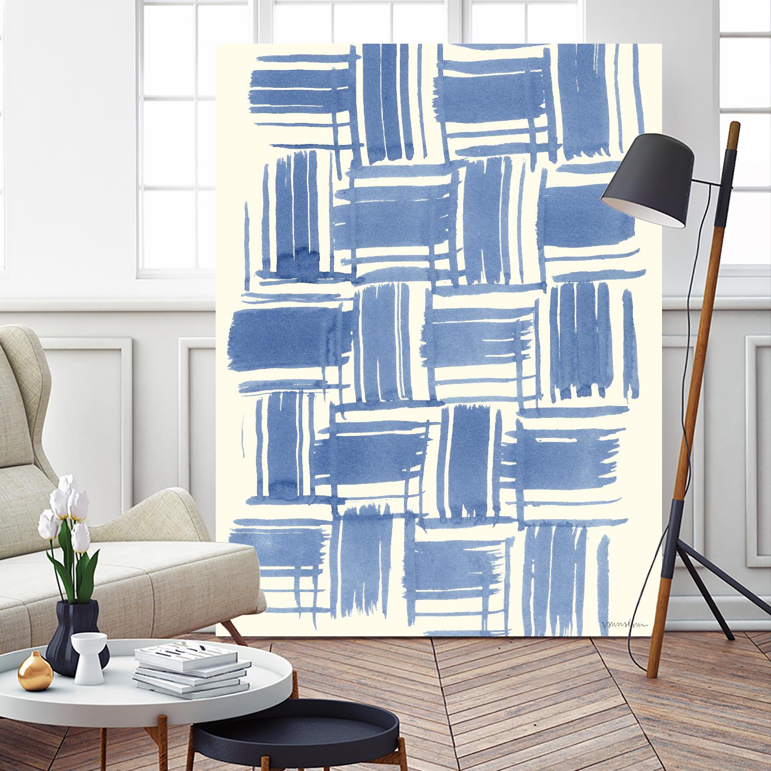 Macrame Blue VI by Vanna Lam on GIANT ART - blue abstract