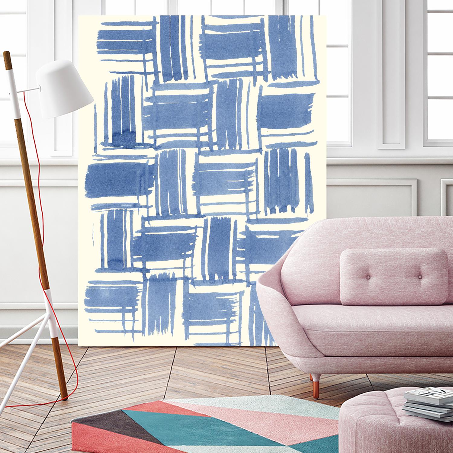 Macrame Blue VI by Vanna Lam on GIANT ART - blue abstract