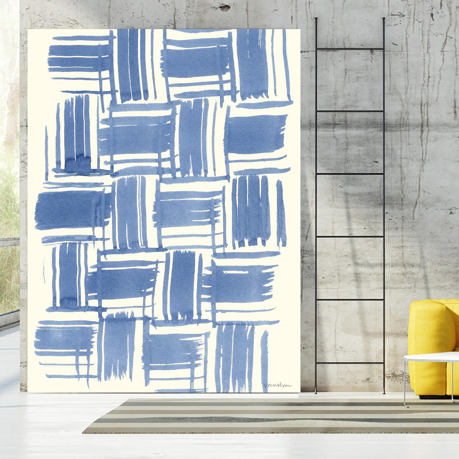 Macrame Blue VI by Vanna Lam on GIANT ART - blue abstract