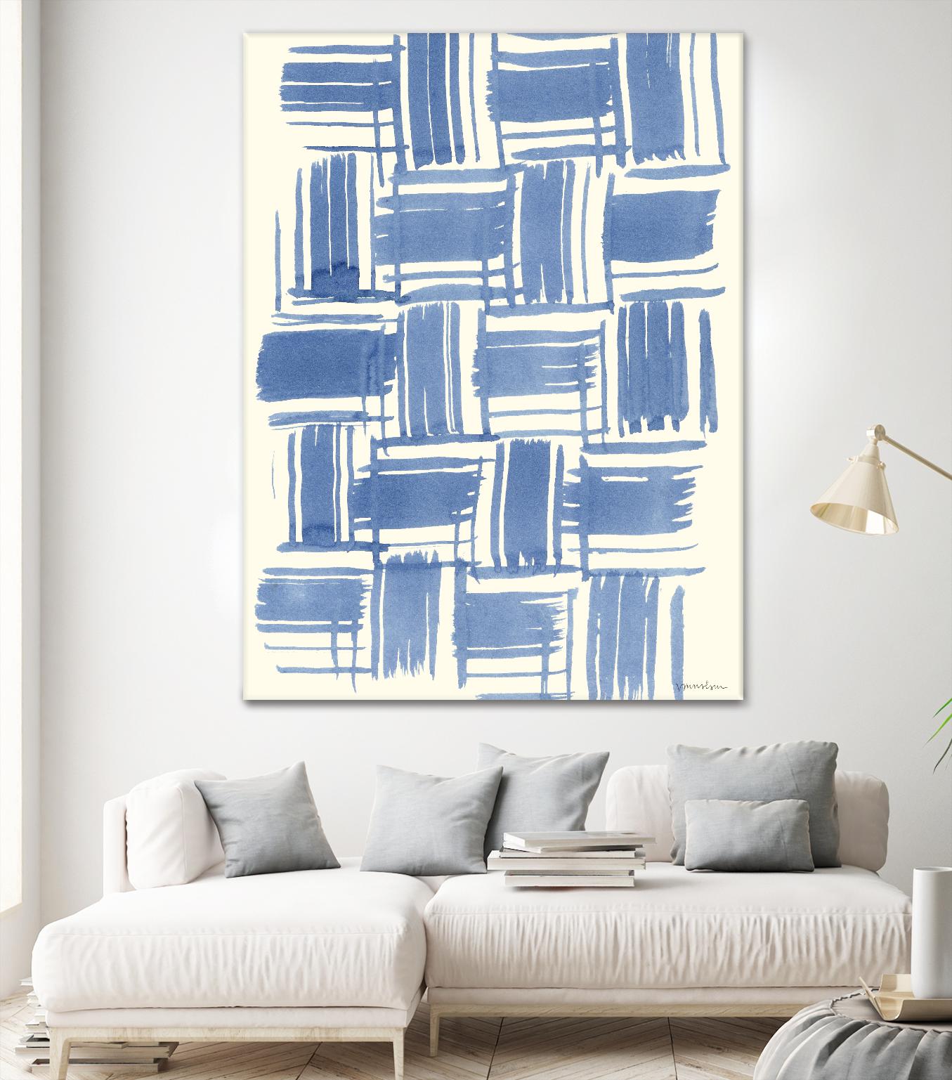 Macrame Blue VI by Vanna Lam on GIANT ART - blue abstract