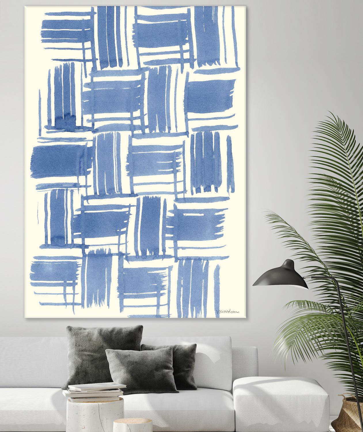 Macrame Blue VI by Vanna Lam on GIANT ART - blue abstract