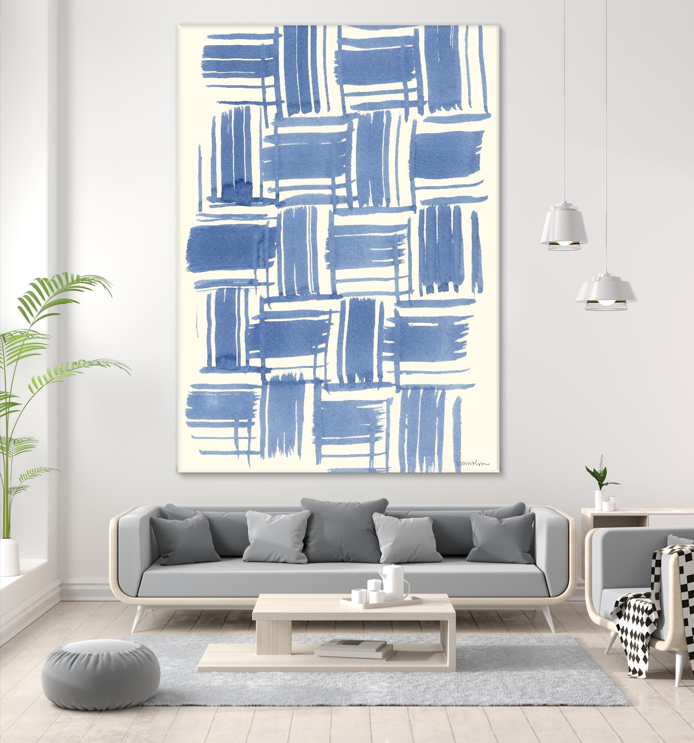 Macrame Blue VI by Vanna Lam on GIANT ART - blue abstract