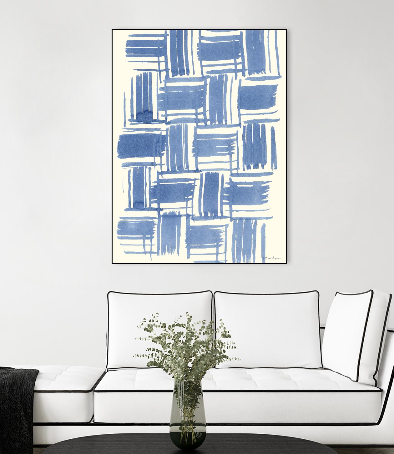 Macrame Blue VI by Vanna Lam on GIANT ART - blue abstract