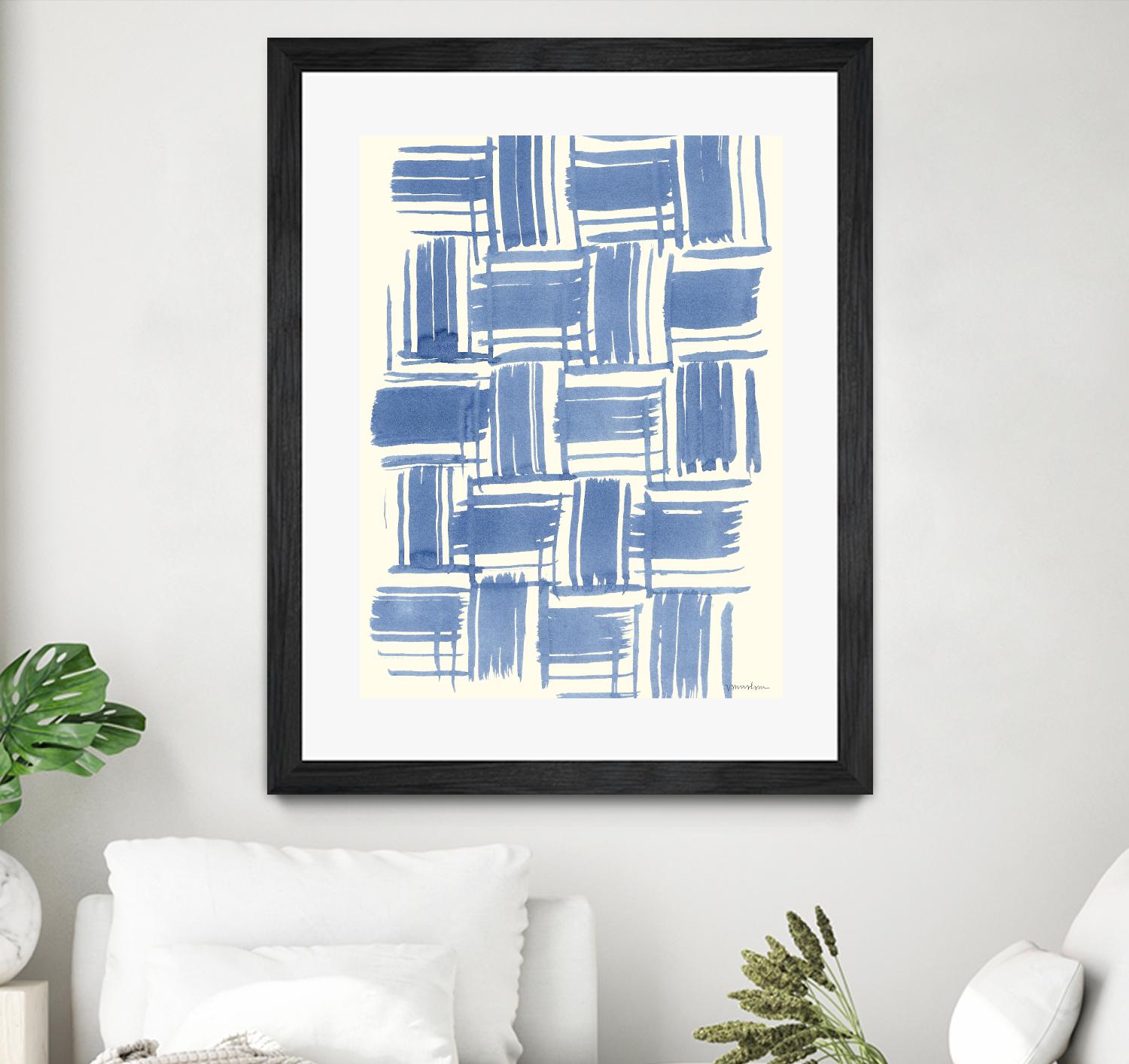 Macrame Blue VI by Vanna Lam on GIANT ART - blue abstract