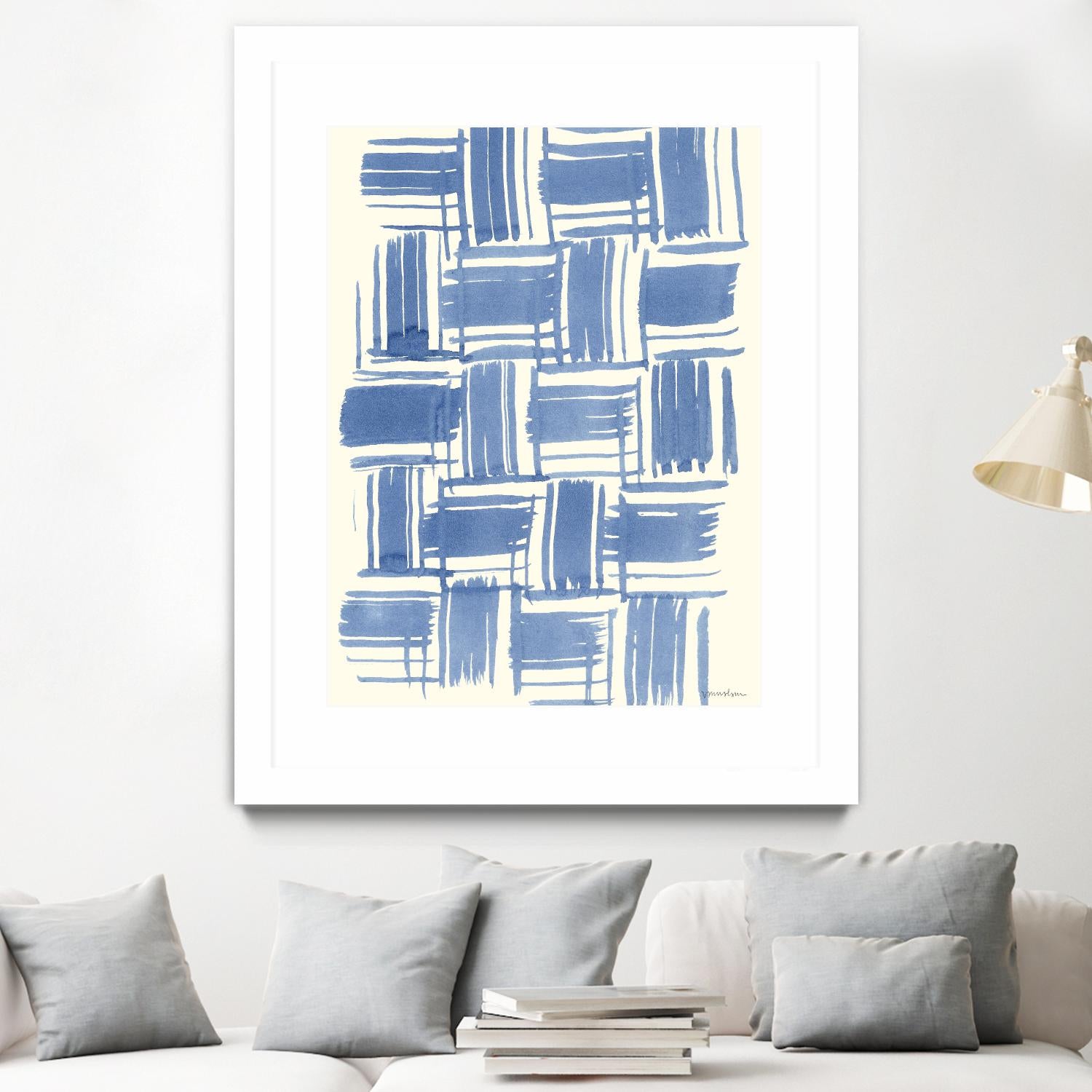 Macrame Blue VI by Vanna Lam on GIANT ART - blue abstract