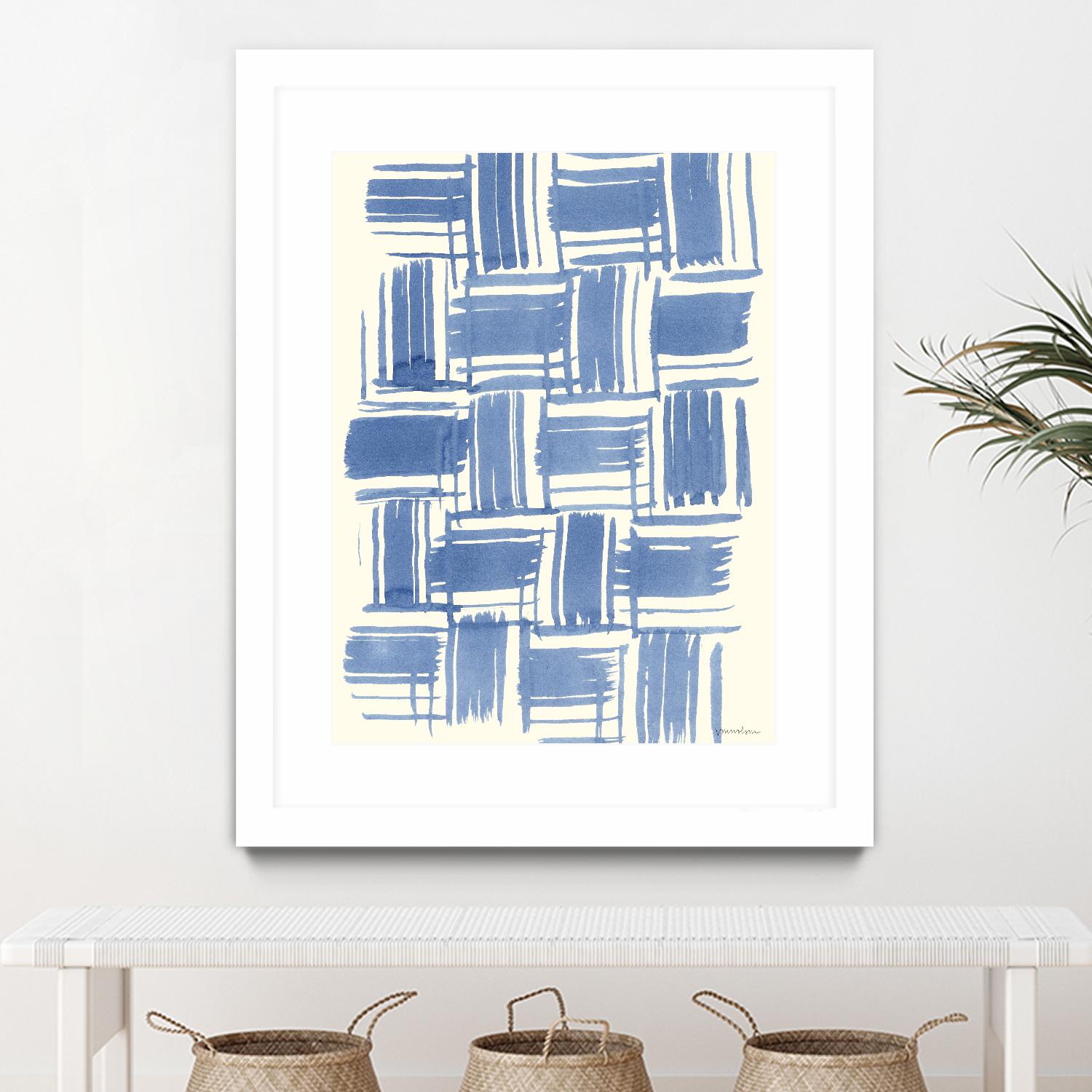 Macrame Blue VI by Vanna Lam on GIANT ART - blue abstract