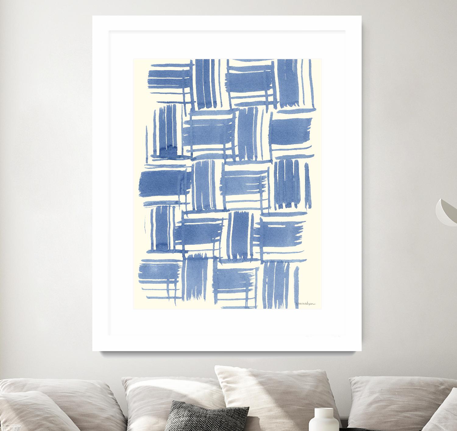 Macrame Blue VI by Vanna Lam on GIANT ART - blue abstract