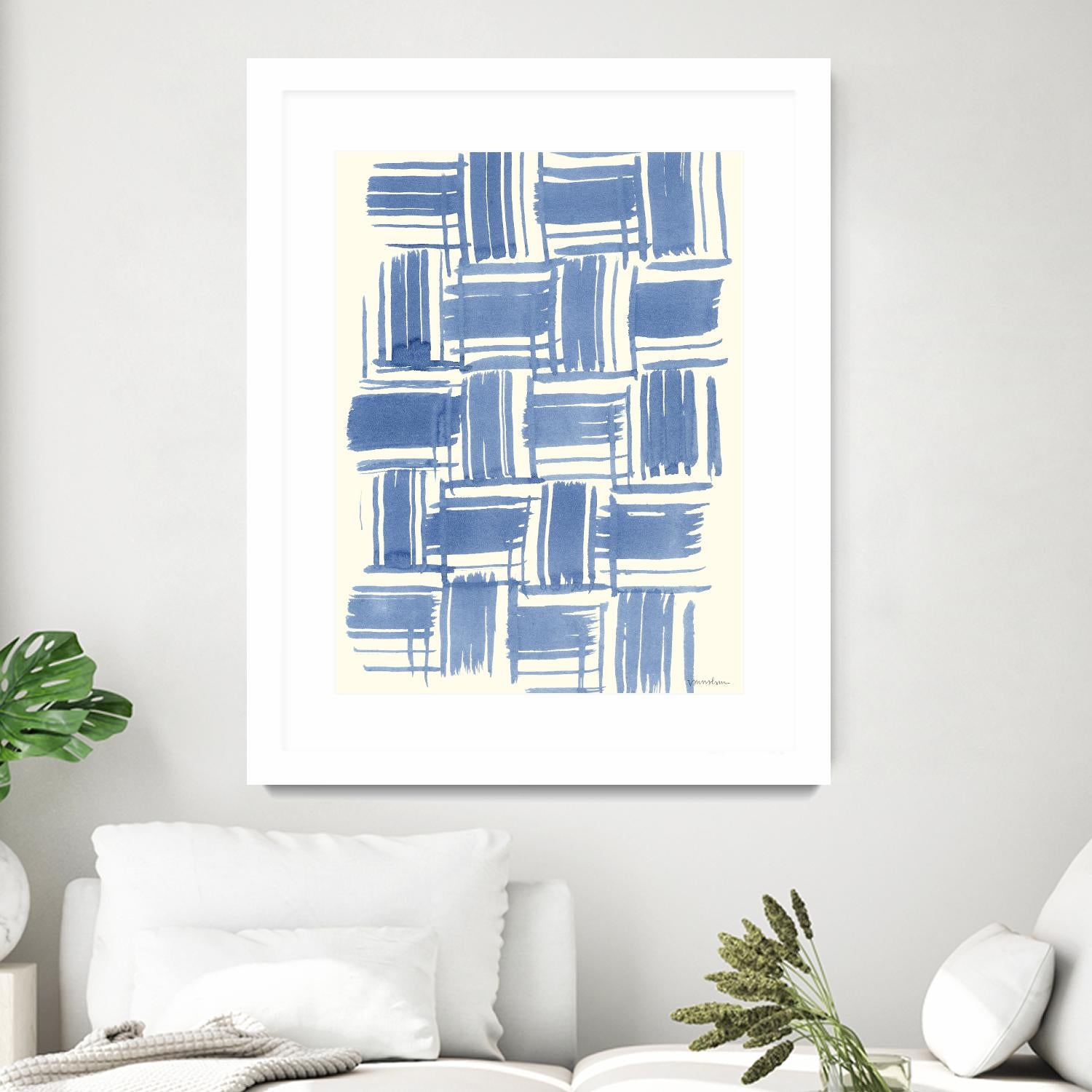 Macrame Blue VI by Vanna Lam on GIANT ART - blue abstract