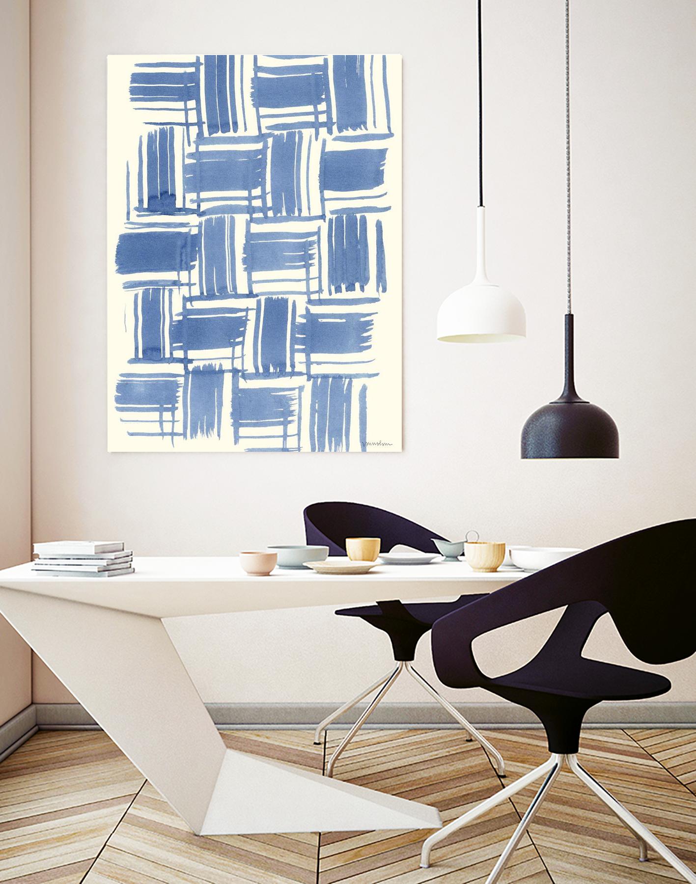 Macrame Blue VI by Vanna Lam on GIANT ART - blue abstract