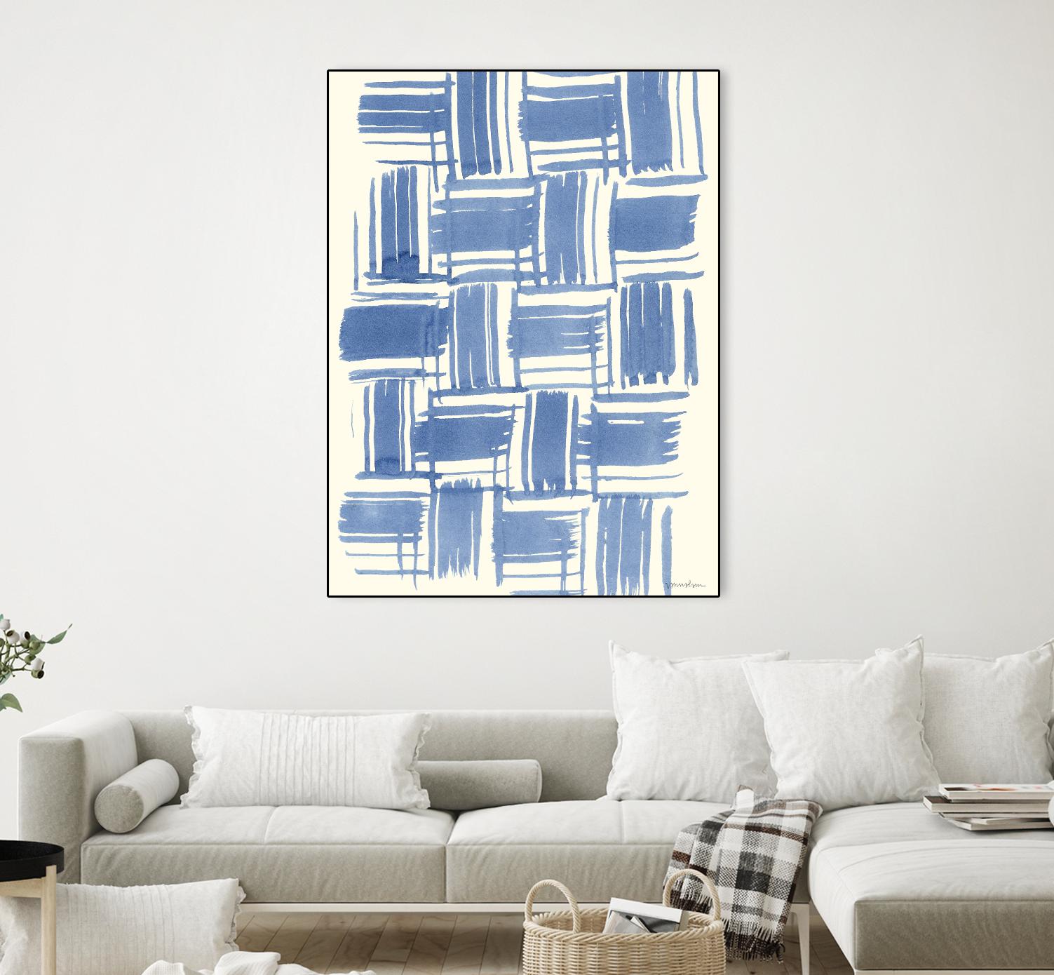 Macrame Blue VI by Vanna Lam on GIANT ART - blue abstract