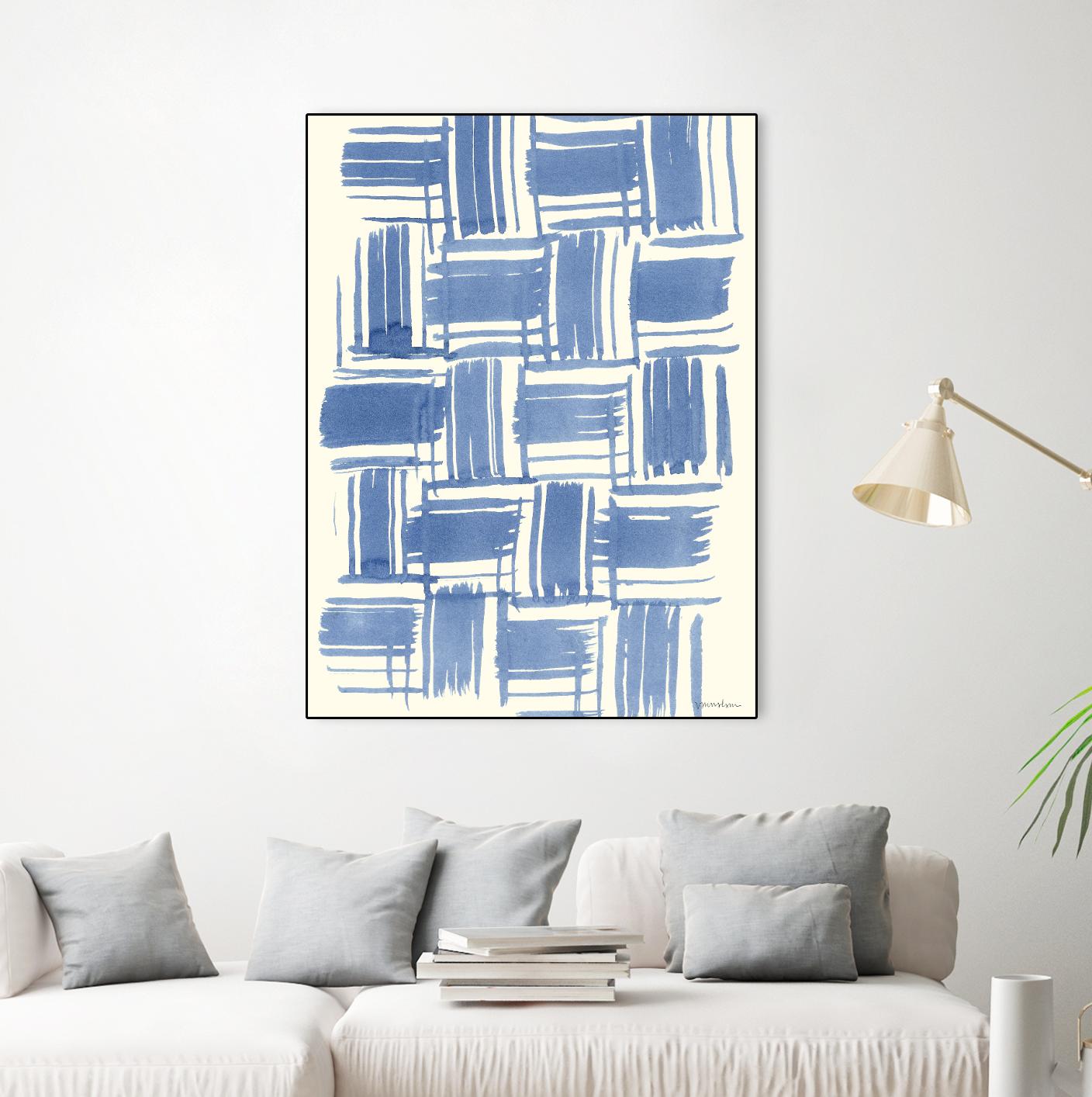 Macrame Blue VI by Vanna Lam on GIANT ART - blue abstract