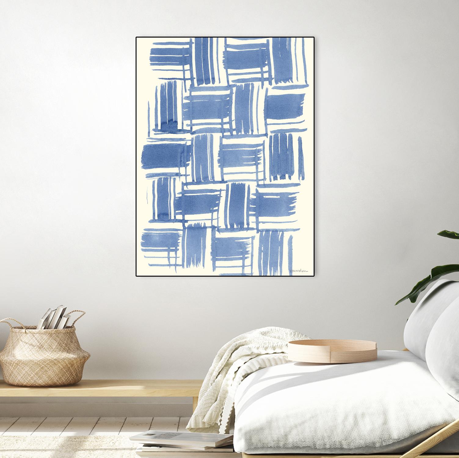 Macrame Blue VI by Vanna Lam on GIANT ART - blue abstract
