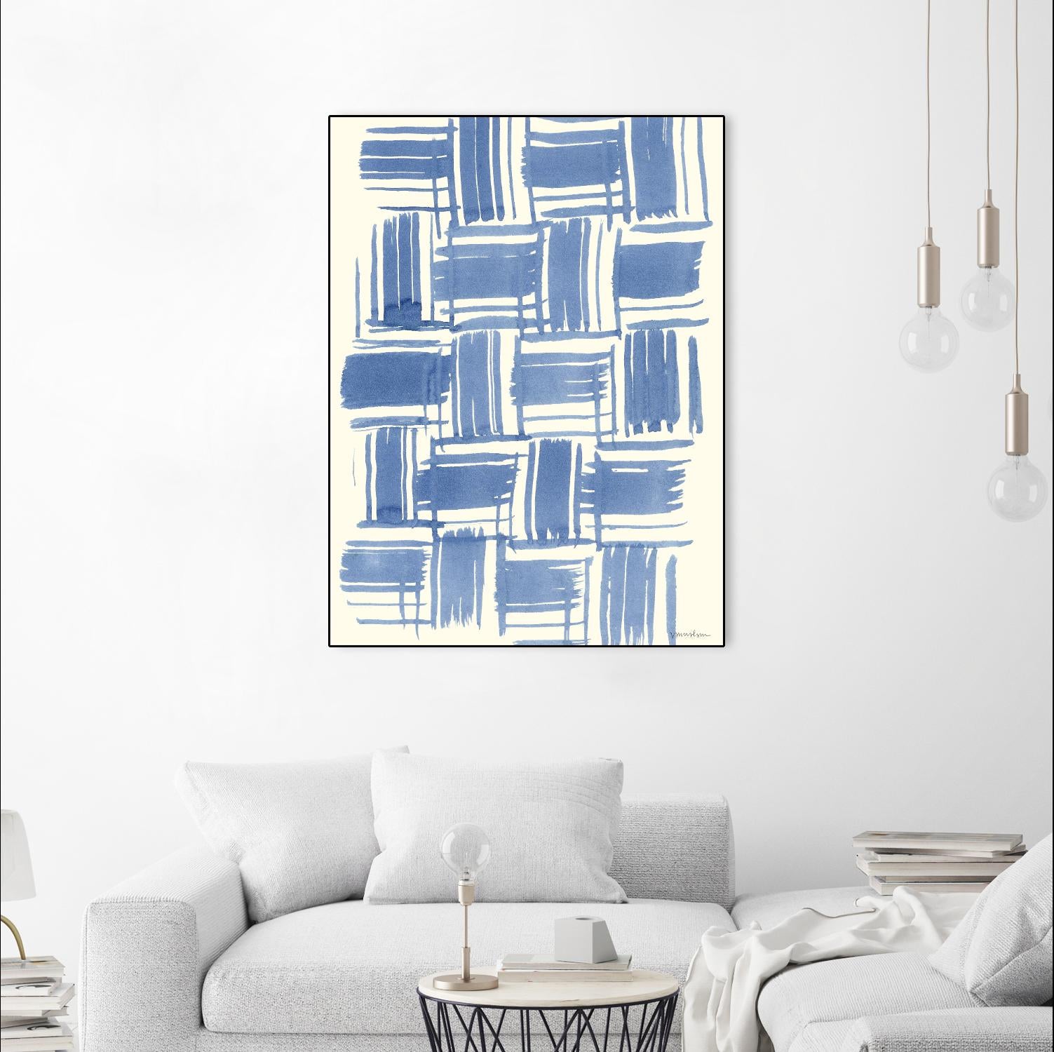 Macrame Blue VI by Vanna Lam on GIANT ART - blue abstract
